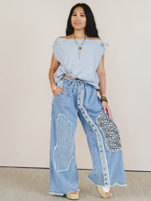 Urban Truth Pants - Denim Multi L / Denim Multi