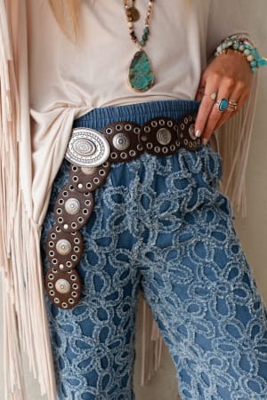 Onyx Oval Western Belt: undefined