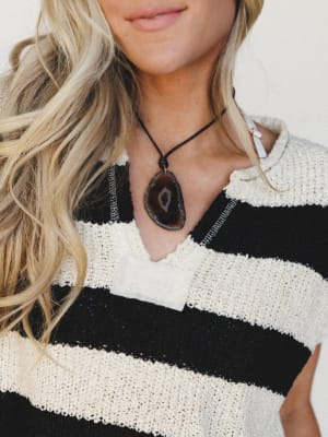 sailor-striped-sweater-top-black/Black