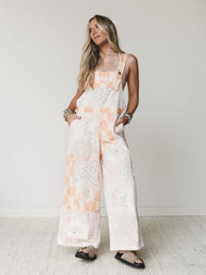 Fruit Fields And Forests Jumpsuit - Orange Striped S / Orange Striped