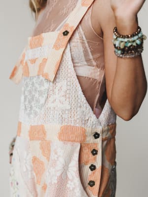 Fruit Fields And Forests Jumpsuit - Orange Striped S / Orange Striped