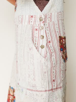 Art Notes Jumpsuit - Ruby Striped L / Ruby Striped