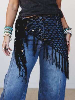 Cool Beat Skirt Belt: cool-beat-skirt-belt-black/Black