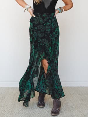 Frill Seeker Skirt: frill-seeker-skirt-green/Green