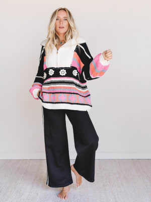 opal-patterned-pullover-black-multi/Black