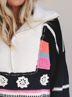 opal-patterned-pullover-black-multi/Black