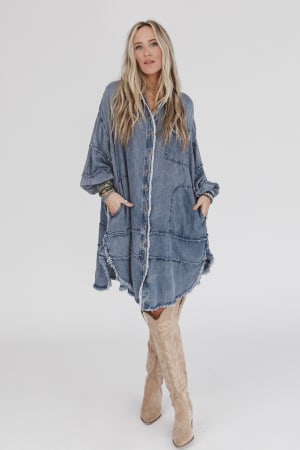 ophelia-oversized-denim-dress-dark-denim/Dark Denim