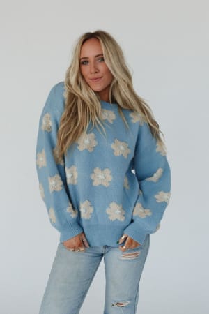 rainy-bloom-sweater-blue/Blue