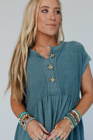 sweet-nothings-baby-doll-dress-teal/Teal