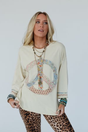 josephine-peace-patchwork-top-natural/Natural