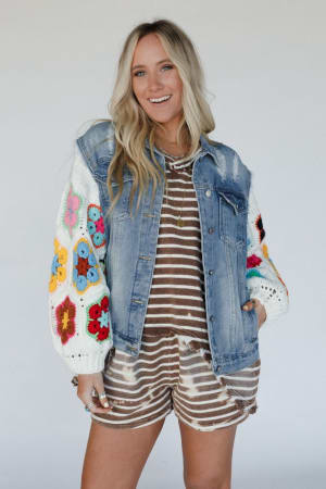 Boho Bloom Crochet Jacket: undefined