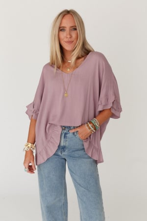 The Nest Let Me Be Ruffled Top: undefined