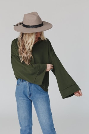 The Nest Love It V Neckline Sweater Top: undefined