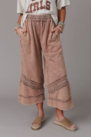 Country Sunshine Crochet Wide Leg Pant: undefined