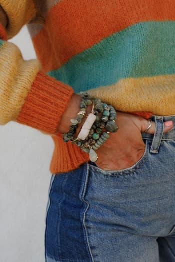 elyse-bracelet-set-green-multi/Green Multi