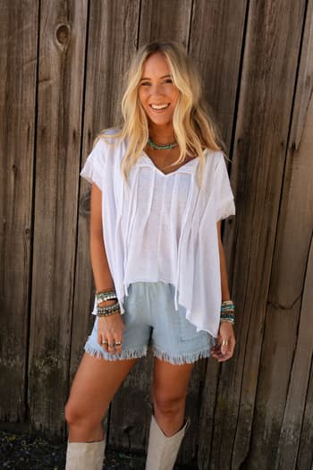 sweet-pleats-top-white/White