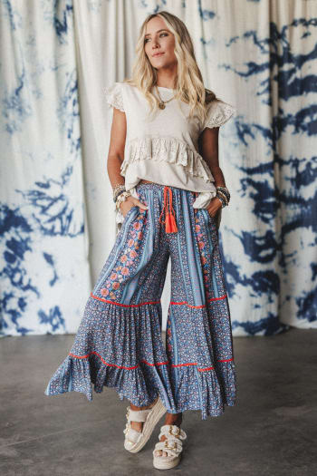 kate-printed-wide-leg-pants-blue/Blue