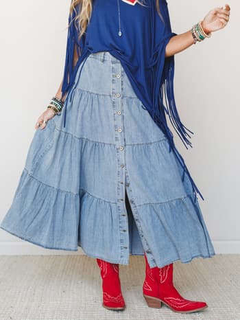 country-mart-tiered-maxi-skirt-denim/Denim