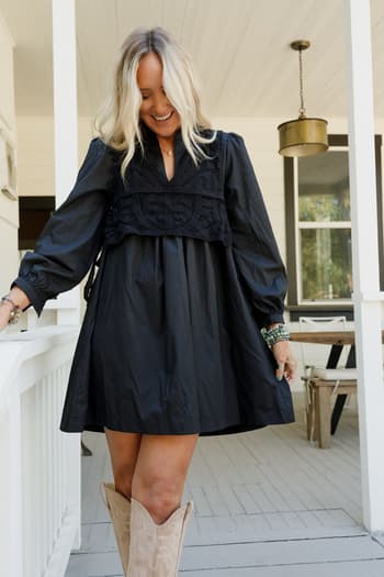 sweet-edge-crochet-vest-tunic-dress-black/Black