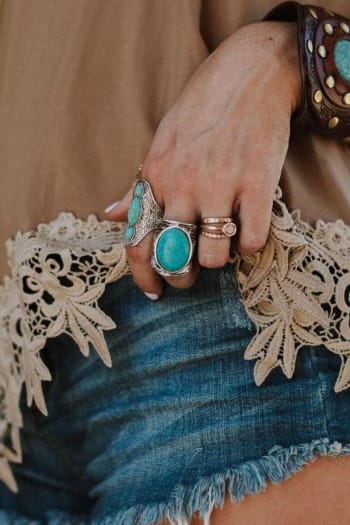 Mojave Turquoise Statement Ring - Three Bird Nest