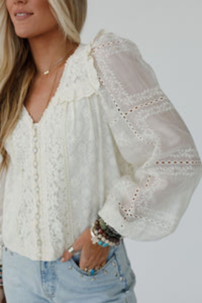 So Enchanted Lace Top - Cream