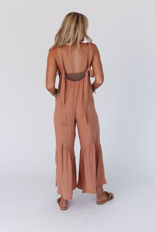 Feel Your Love White Ruffled Wide-Leg Jumpsuit