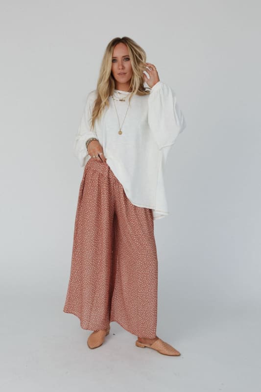 Flowin' Easy Wide Leg Pants - Ginger | Three Bird Nest