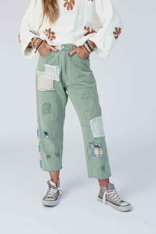 GTHIC Bird's Nest Circuit Pattern Reflective Pants, Bird's Nest / M - Waist 60 cm