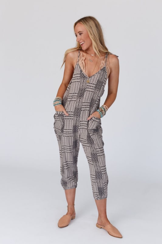 Tie-Shoulder Jumpsuit