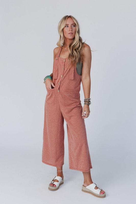 UO Slouchy Leg Cropped Jumpsuit