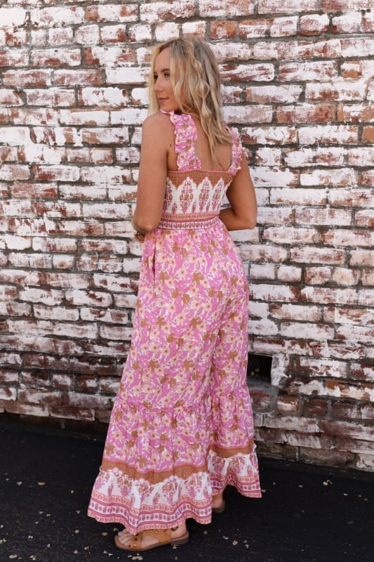 Secret Getaway Pink Leopard Print Belted Jumpsuit - 8