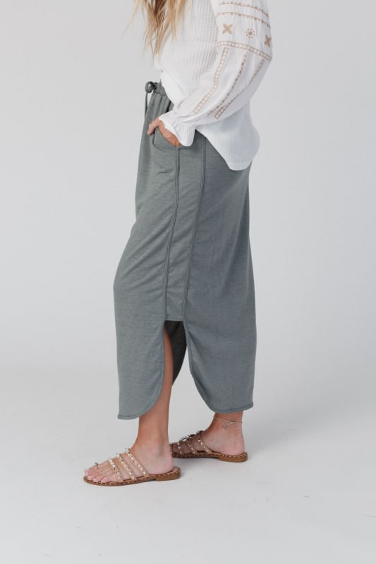 JOY casual jersey skirt with applied pockets - Mathilde