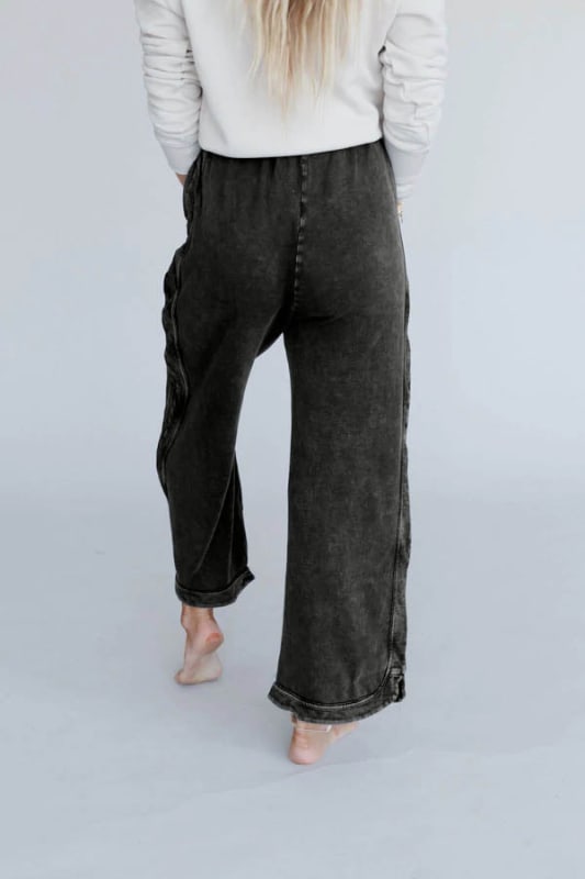 Three Bird Nest So Comfy Wide Leg Cropped Pant sz Med