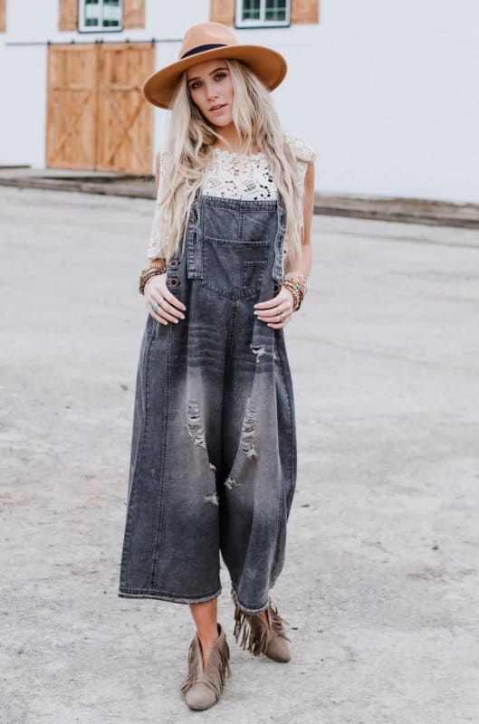 Denim Dungarees with Slip Pockets - Color Theory