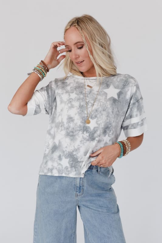 Tops | Just Dream on Tie Dye Set in Gray by Three Bird Nest