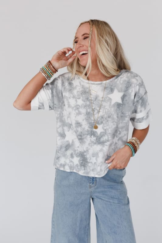 Tops | Just Dream on Tie Dye Set in Gray by Three Bird Nest